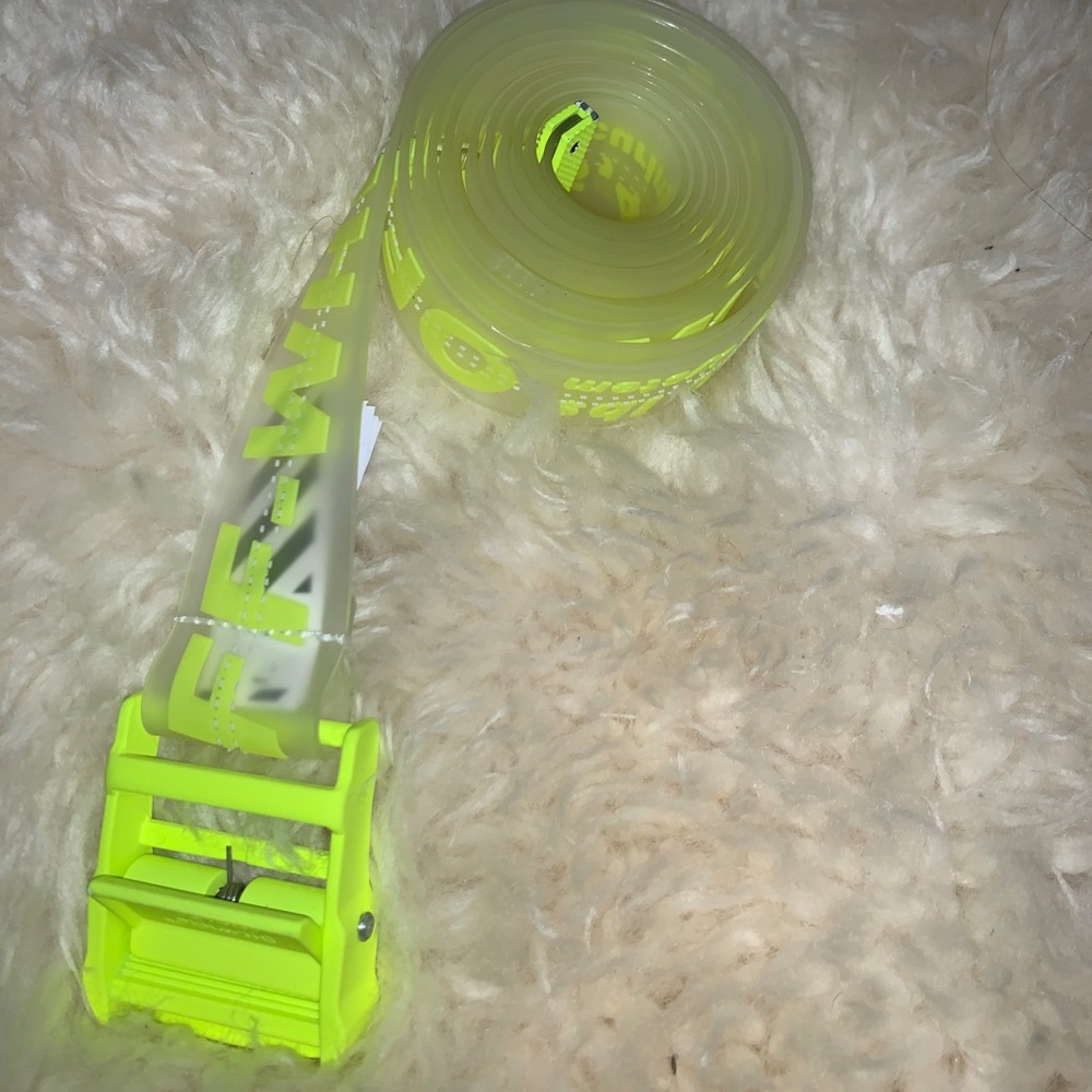 Off-White Rubber Industrial Belt